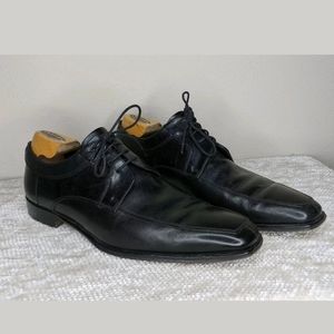 CANALI Black Leather Split Toe Lace Up Dress Shoes